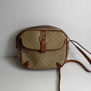 Vintage Celine Tan Brown Crossbody Bag